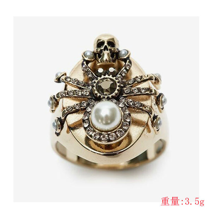 Wholesale Rings Alloy Simple Skull Spider Shape Halloween JDC-RS-ChenR102