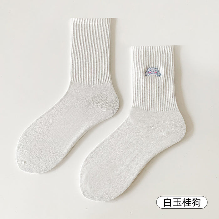 Calcetines al por mayor algodón lindo bordado de bordados calcetines (s) jdc-sk-rcm001