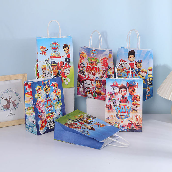 Bolsa de regalo al por mayor papel Kraft Lindo dibujos animados de cumpleaños Portable Bolsa de regalo MOQ≥12 JDC-GB-JIUYUE002