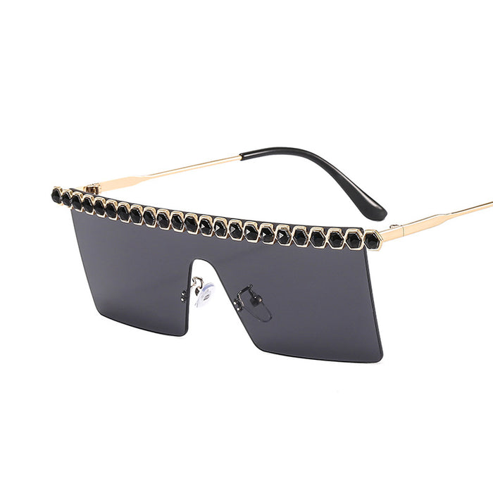 Wholesale Sunglasses PC Frame One Piece Diamonds JDC-SG-XiA048