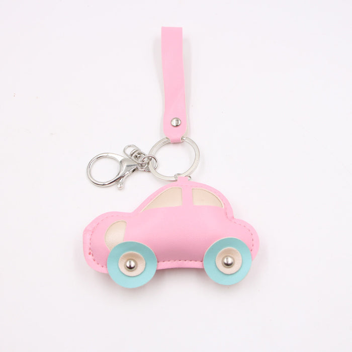 Wholesale Keychains Leather PU Stereo Cotton Filling Small Car (F) JDC-KC-Zuge076