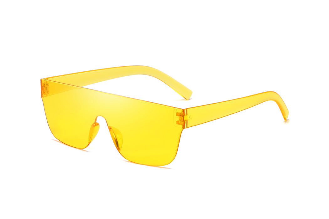 Gafas de sol con protector solar sin marco moderno de una pieza al por mayor JDC-SG-Lany005