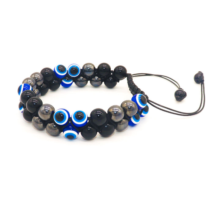 Wholesale natural agate stone bracelet men and women magnet bracelet MOQ≥2 JDC-BT-ShuoX002