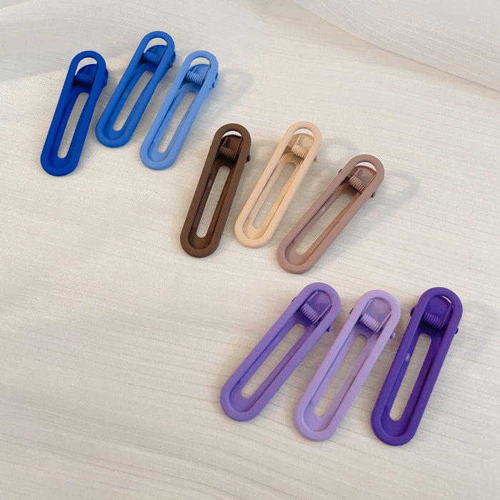 Wholesale hairpin plastic alloy candy color duckbill clip MOQ≥2 JDC-HC-SD002