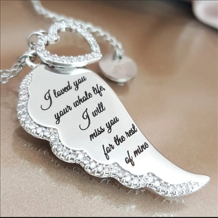 Wholesale Necklace Alloy Angel Wings Letters Love MOQ≥2 JDC-NE-JYS035