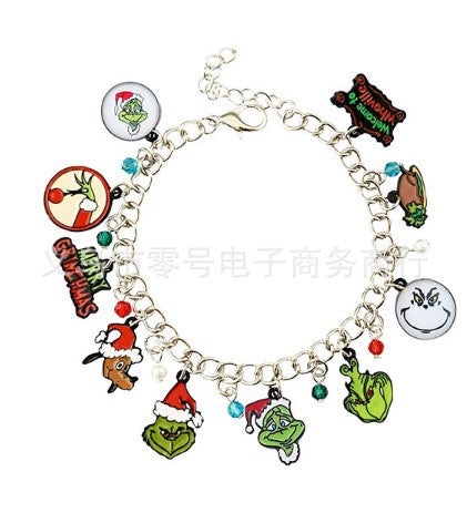 Wholesale Bracelet Acrylic Christmas Cute Cartoon Pendant MOQ≥3 JDC-BT-LingHao001