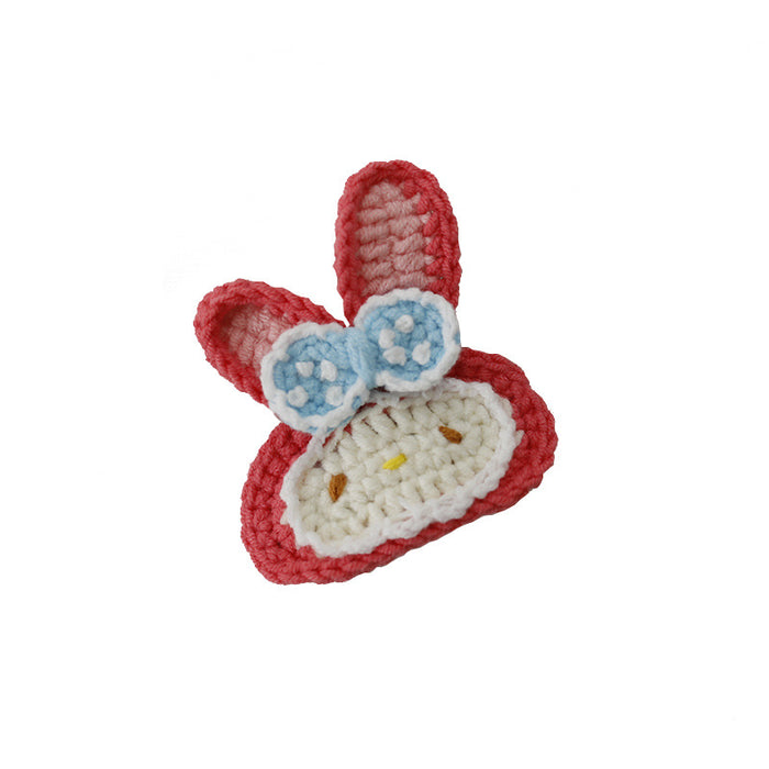 Wholesale Hair Clips Combed Cotton Wool Crochet Cartoon Rabbit Ears JDC-HC-BDXY003