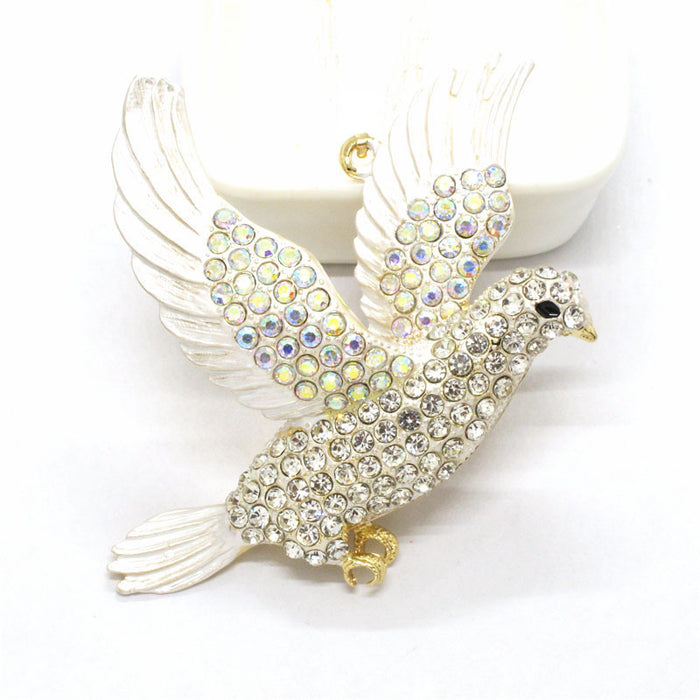 Wholesale Keychains Alloy Rhinestones Dove of Peace JDC-KC-ChaoK036