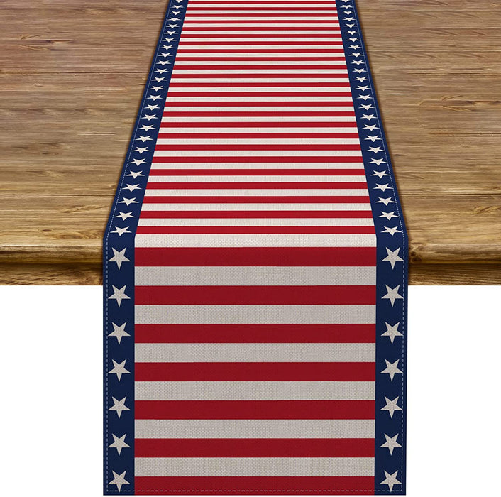 Wholesale 4th of July Independence Day Linen Dinner Table Coaster MOQ≥2 JDC-TC-OuH005