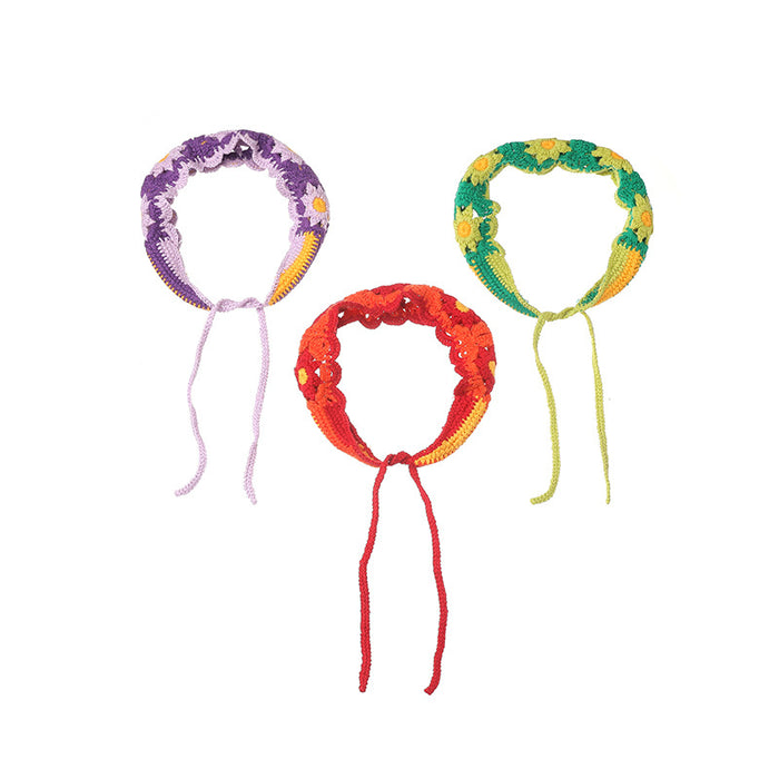 Wholesale flower crochet hair band Mori hair rope hair band JDC-HD-YYang003