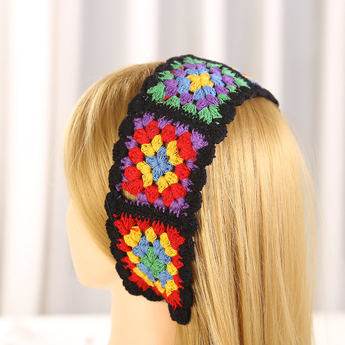 Banda de cabeza al por mayor de algodón tejido de cabello Color pastoral retro moq≥2 jdc-hd-yyang021