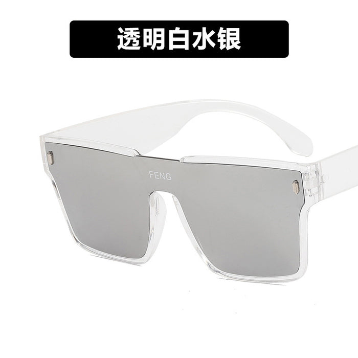 Wholesale PC Lens One Piece Square Frame Sunglasses JDC-SG-PLS083