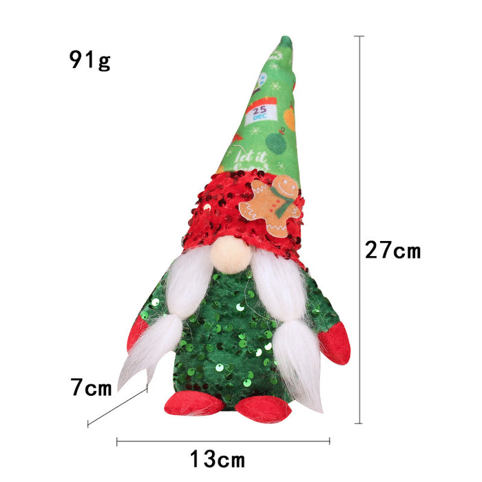 Wholesale Ornaments Cloth Fill Cotton Christmas Gingerbread Man Faceless Doll JDC-OS-GangL041