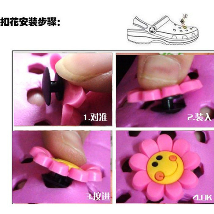 Wholesale Croc Charms Random 100pcs Cartoon Cute PVC DIY Accessories JDC-CCS-XinQ024