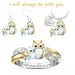 Jewelry WholesaleWholesale Owl Alloy Necklace Ring Earrings MOQ≥2 JDC-RS-ZiB014 Rings 资比 %variant_option1% %variant_option2% %variant_option3%  Factory Price JoyasDeChina Joyas De China