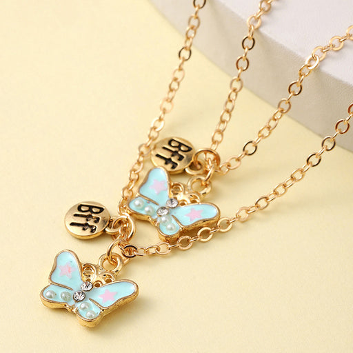 Jewelry WholesaleWholesale Children's Jewelry Butterfly Drip Oil Necklace Pendant JDC-NE-shenX004 Necklaces 晟玺 %variant_option1% %variant_option2% %variant_option3%  Factory Price JoyasDeChina Joyas De China