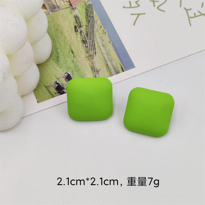 Jewelry WholesaleWholesale green S925 silver needle spray paint butterfly C circle square round earrings JDC-ES-FX007 Earrings 繁瑆 %variant_option1% %variant_option2% %variant_option3%  Factory Price JoyasDeChina Joyas De China