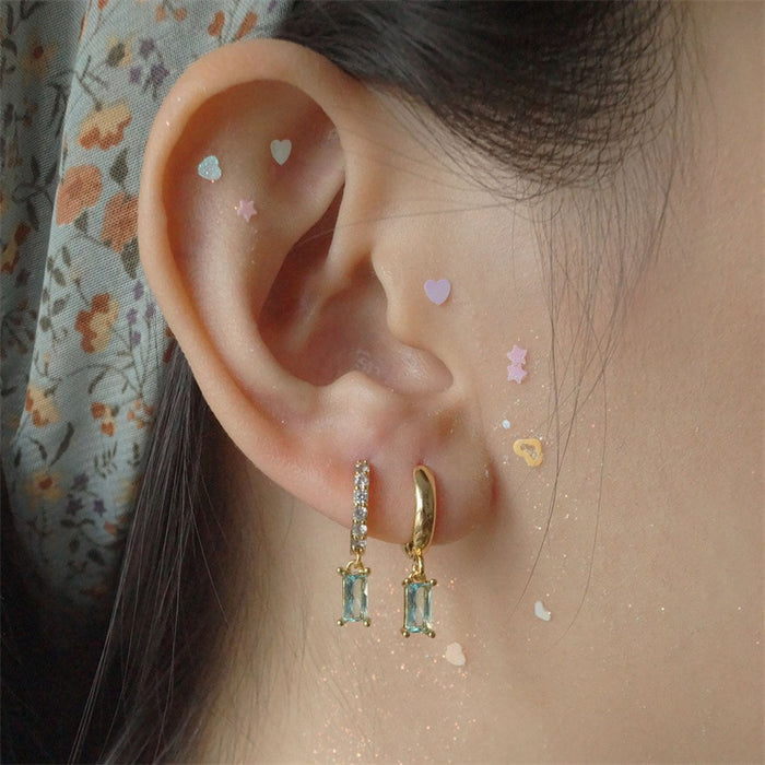 Boucles d'oreilles en zircone cubique en gros en laiton jdc-es-wb027