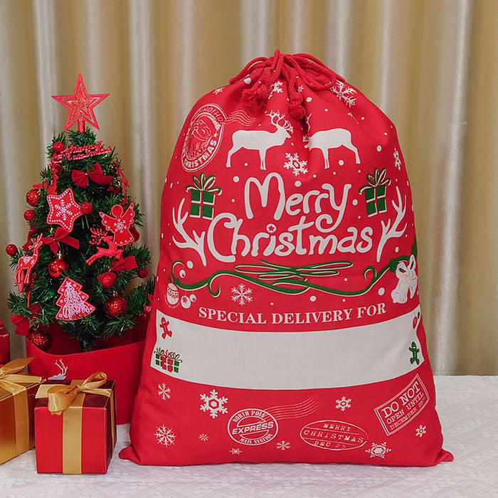 Wholesale Gift Bag Christmas Gift Bag Cotton Canvas Drawstring MOQ≥10 JDC-GB-HaiK002