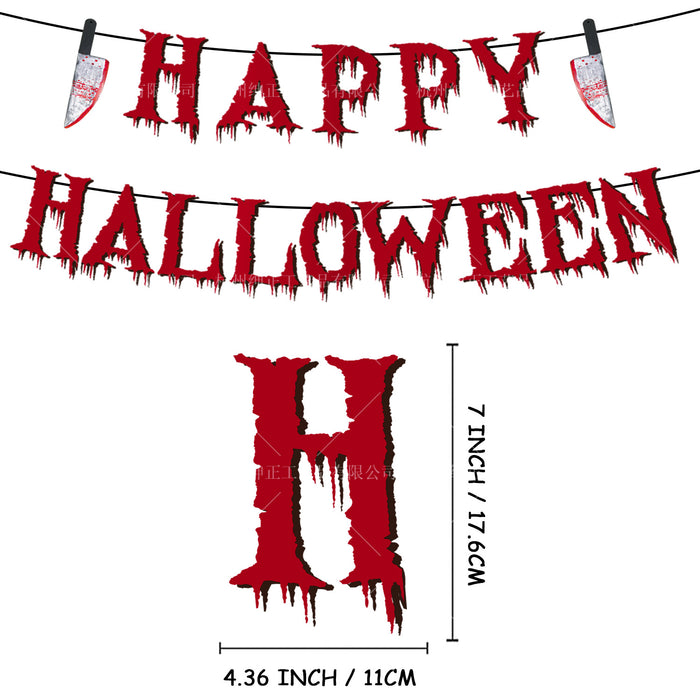 Wholesale Halloween Party Decoration Banner Card Insert Balloon Set MOQ≥5 JDC-DCN-ShenZ001
