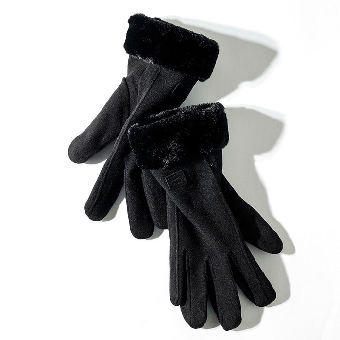 Wholesale Gloves Suede Warm Windproof Winter Outdoor Riding Touch Screen JDC-GS-HaiD004