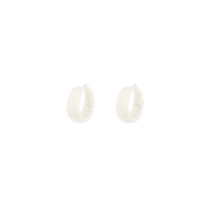 Wholesale Earrings Plush C Shape Round Set Cross JDC-ES-BY328
