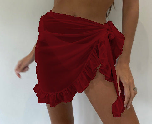 Wholesale Chiffon Solid Color Sunscreen Bikini Beach Dress Cover Up JDC-SW-YBao002