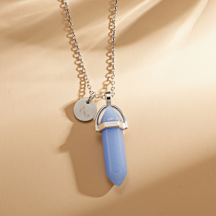 Wholesale Necklace Alloy Blue Glow Stone Necklace JDC-NE-YinH036