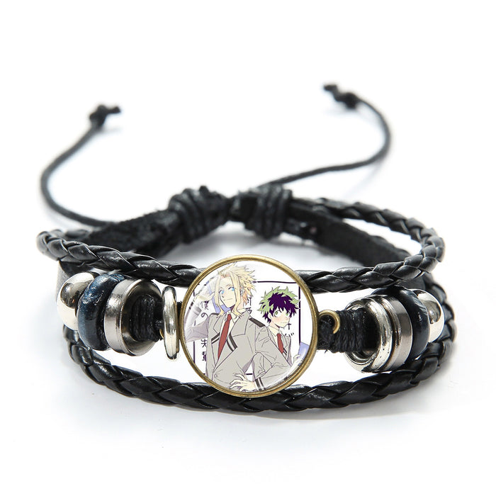 Bracelet en cuir en gros bracelet à main tressée JDC-BT-Songx008