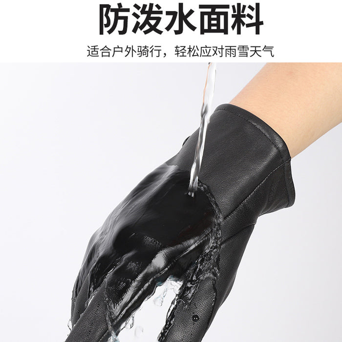 Wholesale Gloves Leather Waterproof Warm Outdoor Riding JDC-GS-DonH002