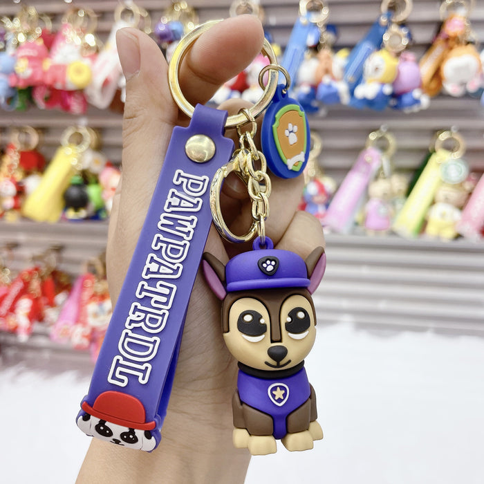 Wholesale Cartoon Dog Soft Rubber Alloy Cute Keychain (M) MOQ≥2 JDC-KC-JuShu007