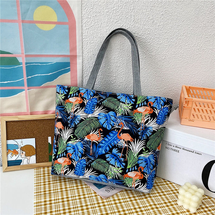 Wholesale Handbag Canvas Printed Shoulder Tote Bag MOQ≥2 JDC-HB-Weis002