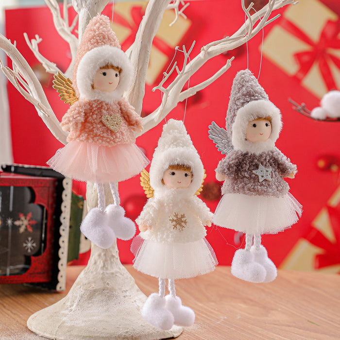 Wholesale Decorative Christmas Angel Long Legs Girl Doll Pendant MOQ≥2 JDC-DCN-QiaoC005