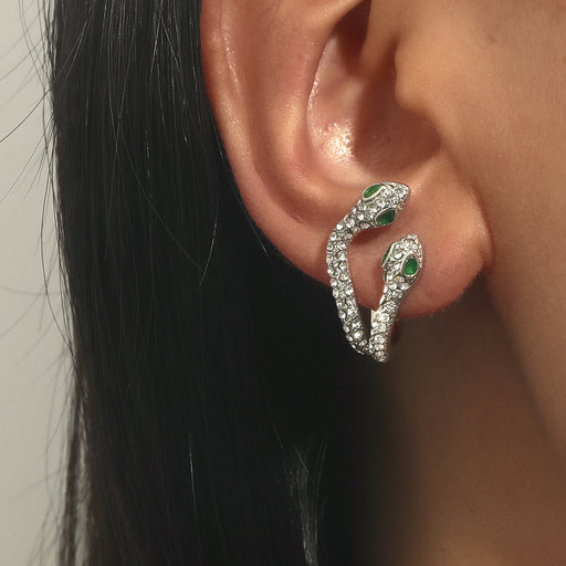 Jewelry WholesaleWholesale diamond rhinestone double head snake stud earrings women JDC-ES-JDie006 Earrings 简蝶 %variant_option1% %variant_option2% %variant_option3%  Factory Price JoyasDeChina Joyas De China