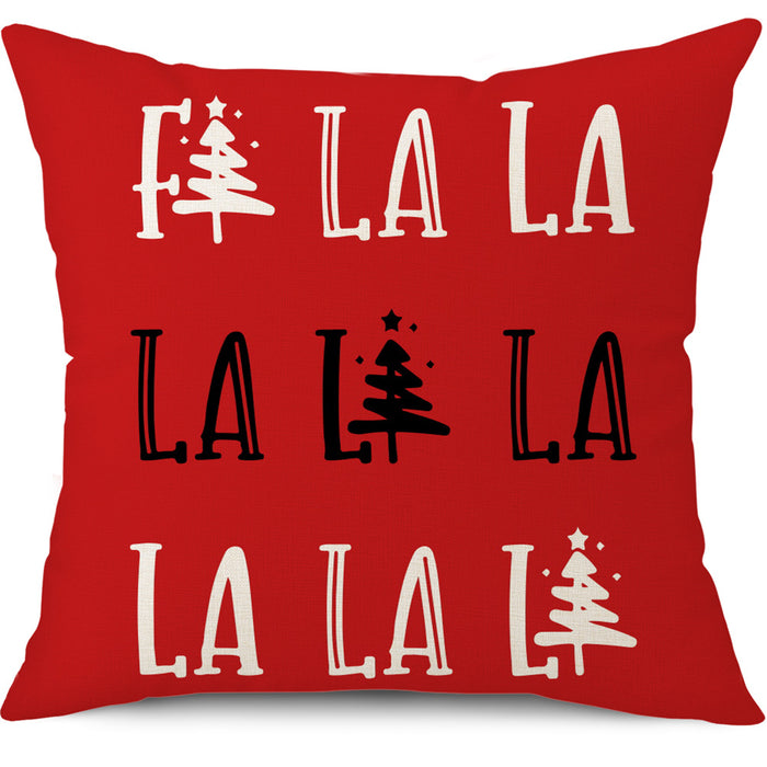 Wholesale Christmas Christmas Tree Snowflake Linen Pillowcase MOQ≥2 JDC-PW-YLong005