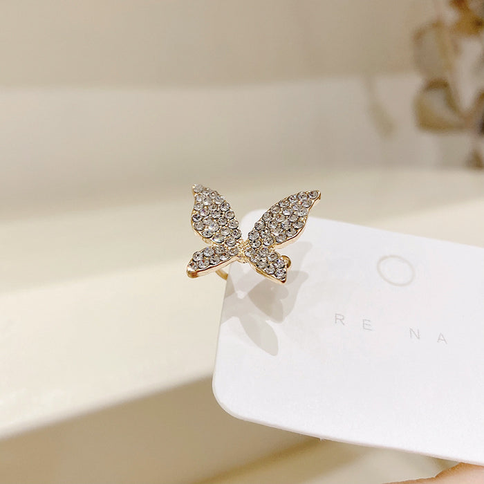 Jewelry WholesaleWholesale Full Drill Butterfly Clip Earrings Without Pierced Earrings JDC-ES-HanK008 Earrings 韩蔻 %variant_option1% %variant_option2% %variant_option3%  Factory Price JoyasDeChina Joyas De China