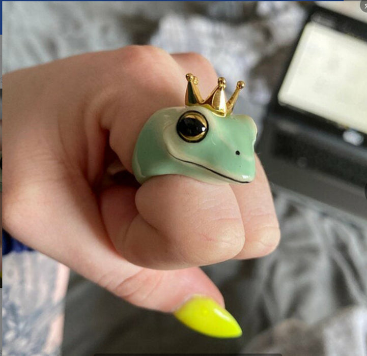 Wholesale Cute Frog Zinc Alloy Ring JDC-RS-WN139