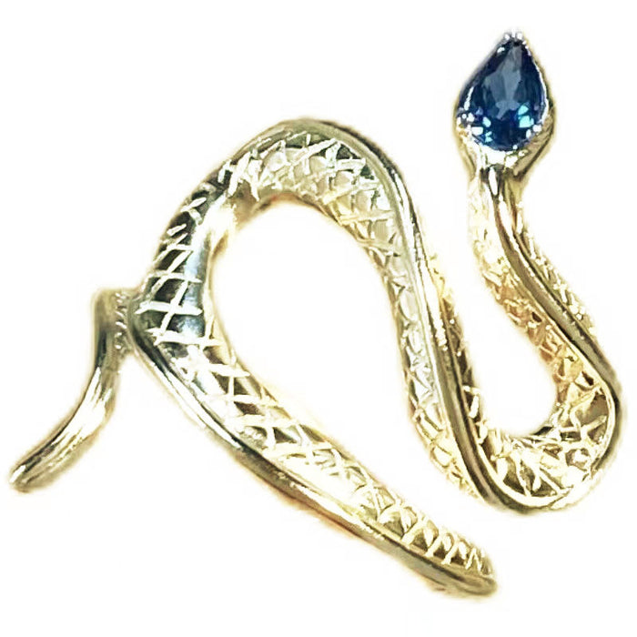 Wholesale Topaz Snake Ring Women's Fashion Personality Opening Adjustable MOQ≥2 JDC-RS-LingY001