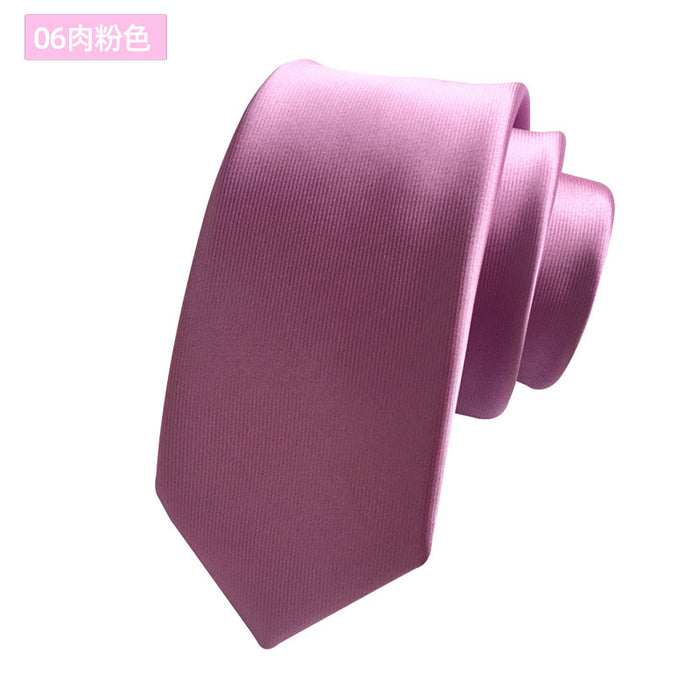 Wholesale solid color small tie narrow version formal business suit JDC-TIE-YonF002