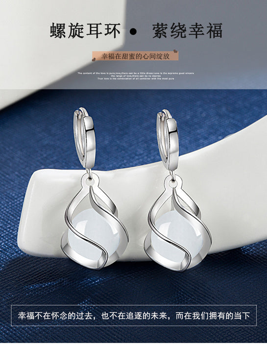 Wholesale Earrings Copper White Opal JDC-ES-WeiH019