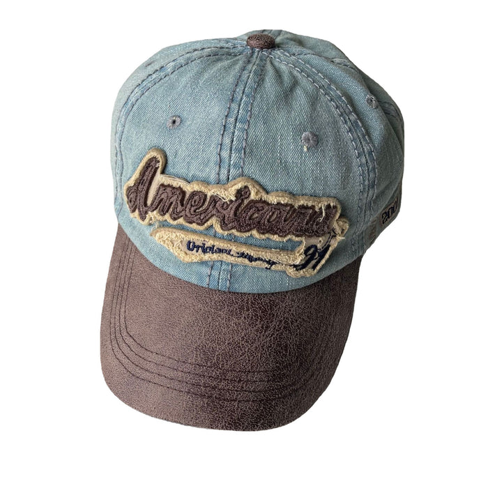 Wholesale hat fabric peaked hat washed denim JDC-FH-JIER003