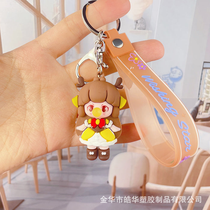 Wholesale Cartoon Soft Glue Elf Doll Keychain (M) JDC-KC-HaoHua002