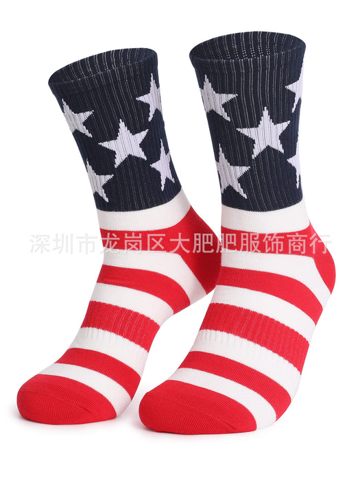 Wholesale socks American flag Independence Day holiday socks JDC-SK-DFF016