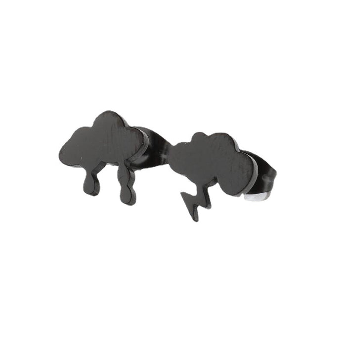Wholesale Earrings Titanium Steel Lightning Cloud Stud Earrings JDC-ES-JS004