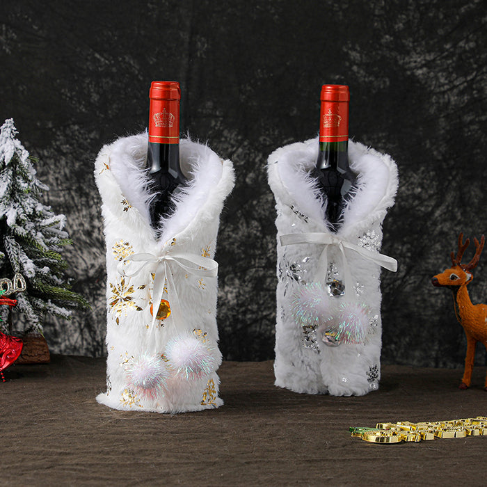 Wholesale Decoration Christmas Decoration Wine Bottle Dress Up Champagne Red Wine Bag  JDC-DCN-gangl005