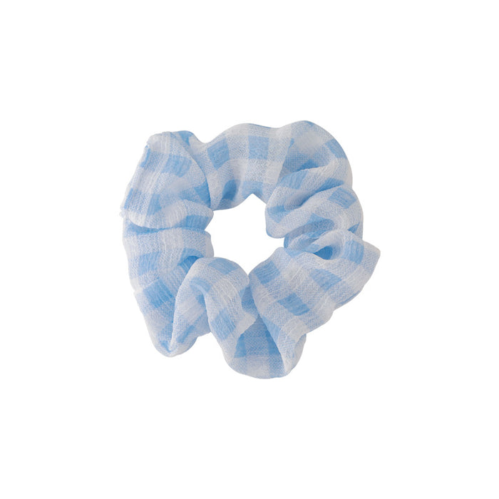 Wholesale refreshing blue and white polka dot flower hair ring JDC-HS-MS017