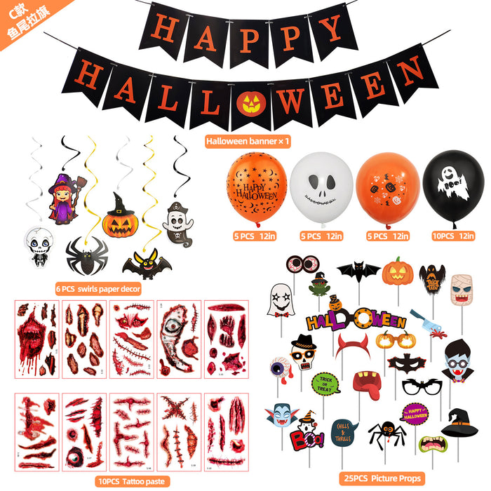 Wholesale Decorations Banner Party Halloween Set MOQ≥10 JDC-DCN-Gexi006