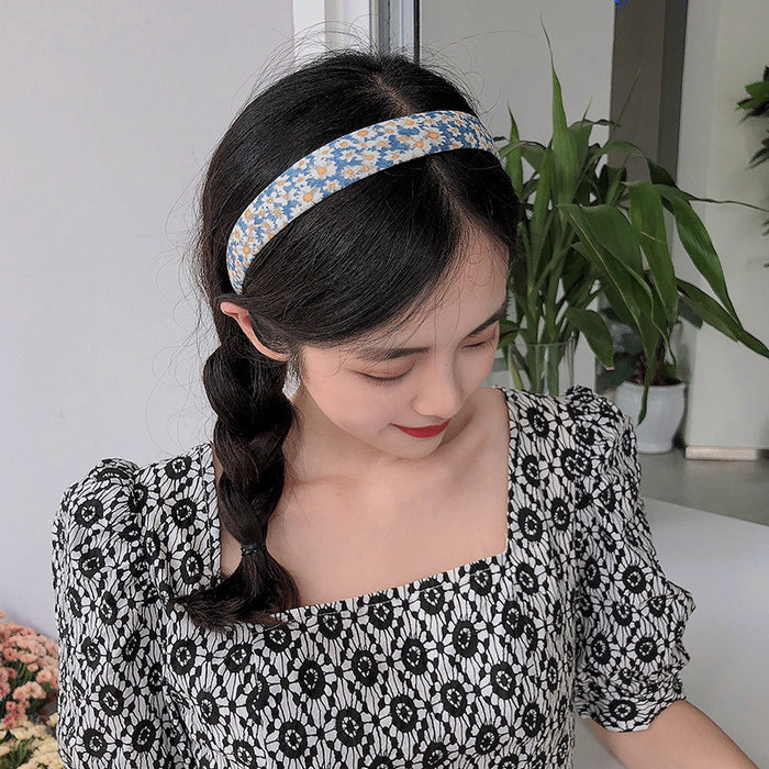 Wholesale headband cloth vitality girl floral plaid MOQ≥2 JDC-HD-SD005
