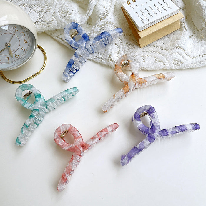 Wholesale flowers grasping clamps Candy -colored hand -wound hair scratching hair folding hair clip JDC-HC-YYang001