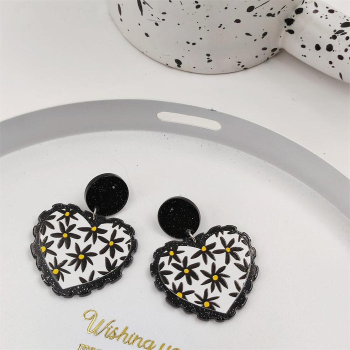 Jewelry WholesaleWholesale S925 Silver Needle Fruit Cherry Blossom Rose Acrylic Love Earrings JDC-ES-FX004 Earrings 繁瑆 %variant_option1% %variant_option2% %variant_option3%  Factory Price JoyasDeChina Joyas De China
